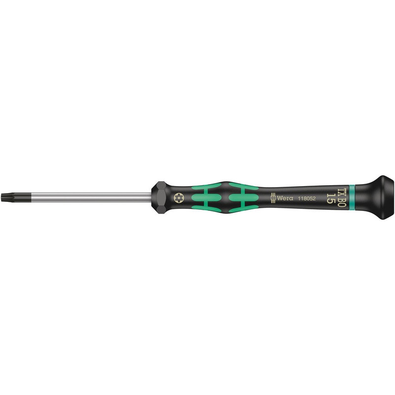 Wera 05118052001 2067 TORX BO Screwdriver for tamper-proof TORX screws for electronic applications, TX 15 x 60 mm