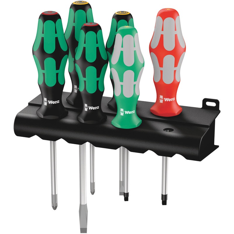 Wera 05347778001 334/368/6 Screwdriver set and rack, 6 pieces