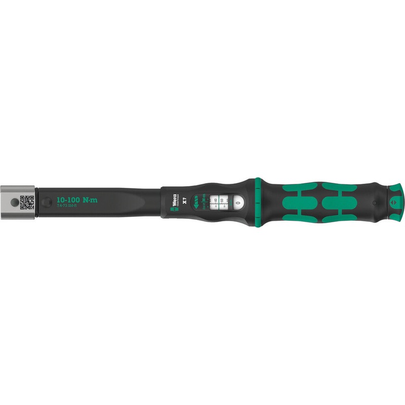 Wera 05075657001 Click-Torque X 7 torque wrench for insert tools, 10-100 Nm, 14x18 x 10-100 Nm