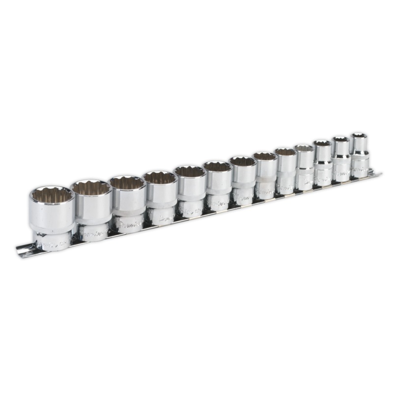 Sealey AK2674 13pc 1/2"Sq Drive 12pt WallDrive Socket Set - Imperial