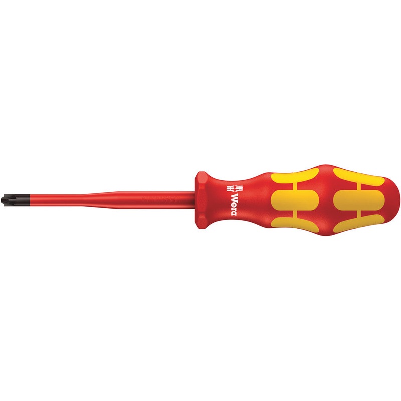 Wera 05006465001 165 iS PZ/S VDE Insulated screwdriver with reduced blade diameter for PlusMinus screws (Pozidriv/slotted), # 1 x 80 mm