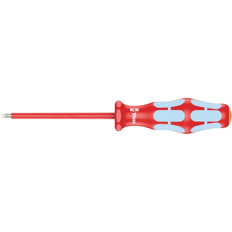 Wera 05022729001 3160 i VDE Insulated screwdriver for slotted screws, stainless, 0.5 x 3 x 80 mm