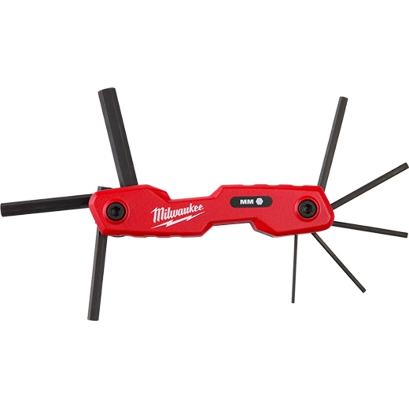 8-Key Folding Hex Key Set - Metric