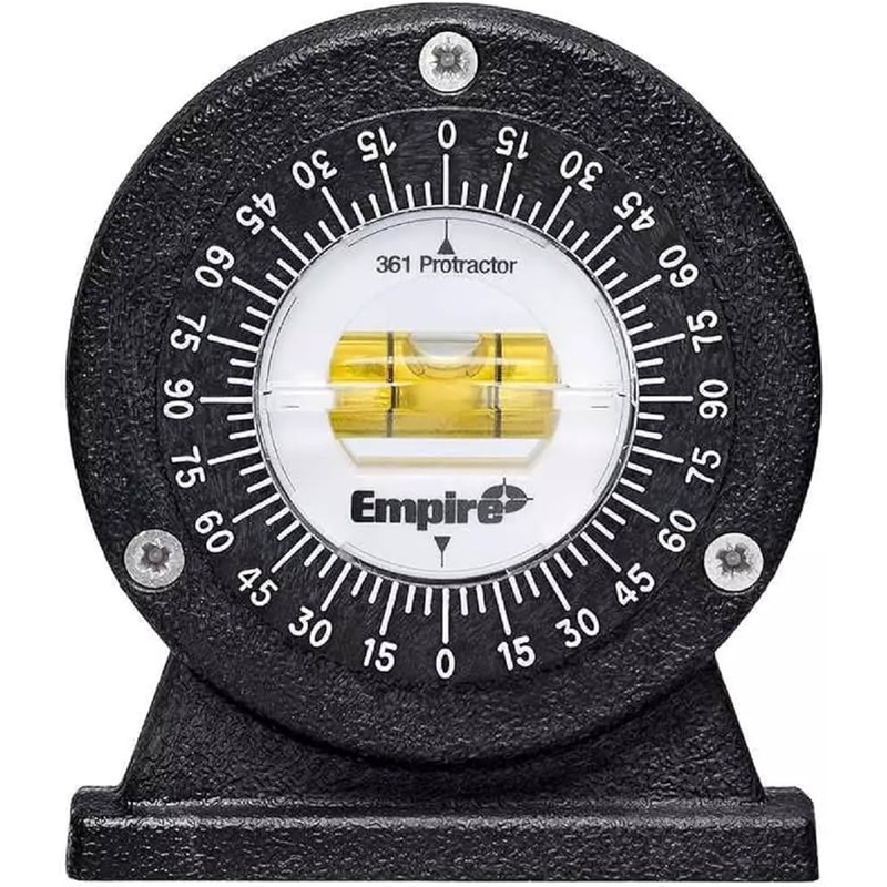 Black Polycast Magnetic Protractor