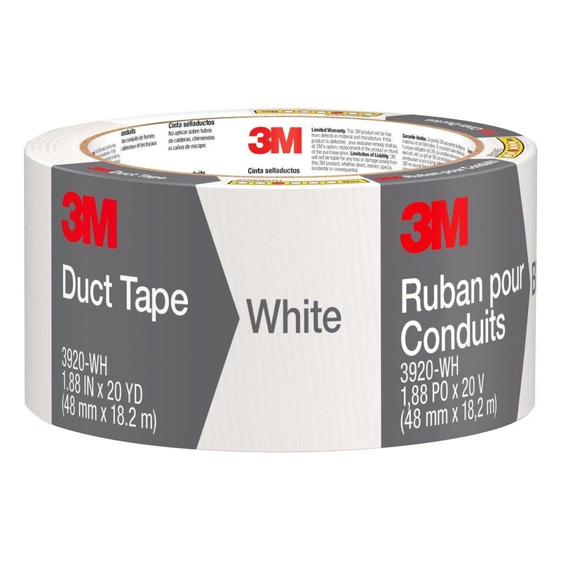 3M White Duct Tape, 1.88 in x 20 yd