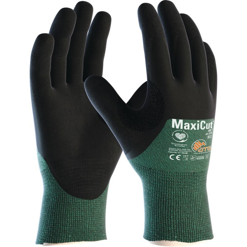 Guantes de proteccin contra cortes ATG MaxiCutOil 44-305 talla 8 verde/negro (8000460815)